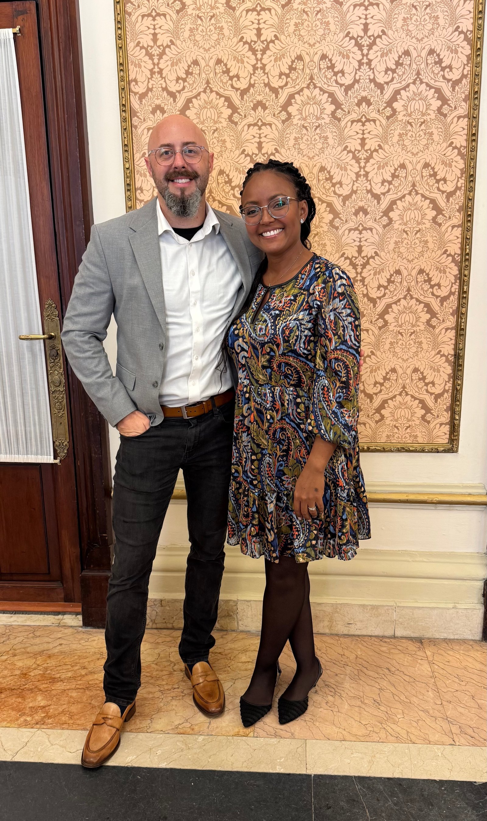 With my wife at an event